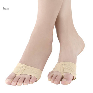 Chaussures de danse à demi-semelle personnalisées en tissu extensible avec logo imprimé pour la danse, pour commande en gros - Product Image 4