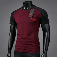 T-shirt de sport pour homme 100% coton tricoté, tissu léger haute performance, évacuation de l'humidité, séchage rapide, respirant, coupe classique, entraînement