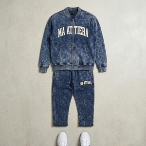 Conjunto Deportivo de Invierno para Hombre, Chaqueta con Capucha Azul Marino y Pantalones Jogger Bordados, Ropa Deportiva Informal 100% - Product Image 3