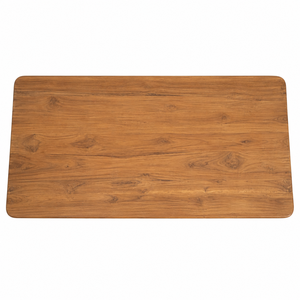 Table à manger rectangulaire en teck massif, design scandinave moderne, bord arrondi, pieds effilés, capacité de 6 personnes, hôtel - Product Image 2
