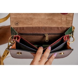 LW-Bolso cruzado de piel auténtica para el hombro, bolsa de cuero genuino personalizable, multicolor - Product Image 5