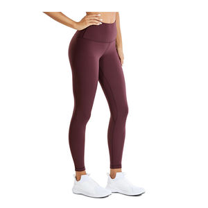 Legging de yoga pour femme Plus Idia, rose, long, en maille extensible, respirant, séchage rapide, en molleton de coton/fibre de bambou, simple - Product Image 4