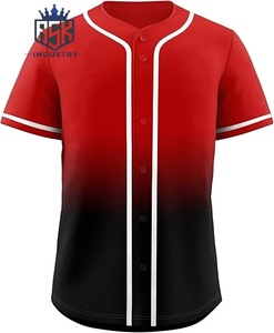 Camiseta de Béisbol con Botones en la Parte Delantera, con Ribetes en Contraste y Diseño Personalizado para Equipos Amateurs, Escuelas y Academias Deportivas - Product Image 1