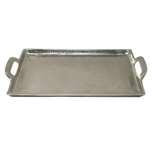 Bandeja de Servicio Decorativa de Acero Inoxidable con Superficie Pulida Premium para Servicio a la Habitación en Hoteles de Lujo - Product Image 1