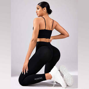 Legging de sport sans couture à taille haute avec contrôle du ventre à pois, legging de yoga non transparent pour femme, pantalon de fitness idéal pour l'OEM - Product Image 2