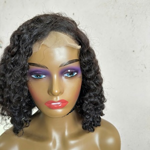 Peluca rizada ondulada profunda suelta Frontal de encaje HD cinta de punta plana Ins extensiones de cabello humano 100% cabello crudo vietnamita precio al por mayor - Product Image 6