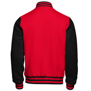 เสื้อแจ็คเก็ตแบบ Letterman สั่งทำพิเศษ ผ้าวูลผสม ทรงบอมเบอร์ ติดกระดุมแบบ Snap  คอเสื้อถักแบบริบ  สไตล์สตรีทแวร์  ชุดนักเรียน - Product Image 2