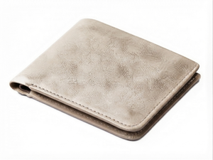 Custom Men's Brown Crazy Horse Cow Leather Short Bifold <b>Wallet</b> with Coin Pocket <b>RFID</b> <b>Blocking</b> Open Closure - Product Image 2