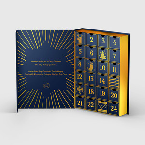 Calendario de Adviento de 24 cajones de lujo personalizado Embalaje de cuenta regresiva de Navidad de lujo Caja de papel impresa Idea de regalo única - Product Image 4