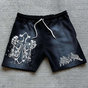Pantalones Cortos de Algodón French Terry Hechos a Medida, Transpirables, con Diseño Único, Estampado Serigrafiado, Efecto Desgastado, Lavado Ácido, Estilo Urbano - Product Image 5