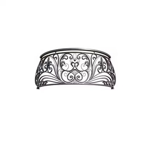 Rampe de balcon en fer forgé traditionnel KHP, résistante à la rouille, facile à installer, 10 lb, pour usage extérieur - Product Image 1