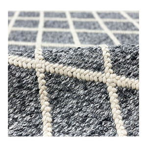 Tapis en feutre bouclé gris beige à texture de galets naturels, design européen, pour la décoration intérieure - Product Image 4
