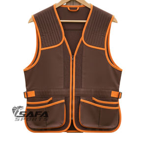 Gilet de chasse SAFA SPORTS durable, couleur orange vif, style Upland avec sac de transport pour la chasse aux oiseaux et les activités de plein air - Product Image 6