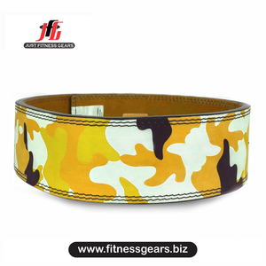 JUST FITNESS GEARS JFG-LLB-2154 Verstellbarer 4 Zoll breiter Gewichthebergürtel aus Rindsleder für den Fitnessbereich, universelle Passform für 1-15 Pfund Belastung - Product Image 1