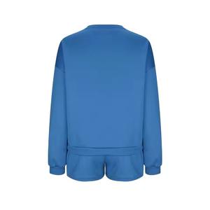 Conjunto de 2 Piezas de Ropa Deportiva Holgada de Alta Calidad para Mujer, Conjunto Informal Personalizado con Pantalones Cortos - Product Image 5