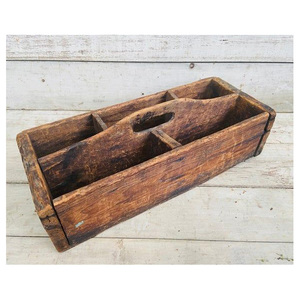 Étagère murale vintage design moderne en bois, support décoratif pour pot de jardin, moule à briques en bois, incroyable et merveilleux - Product Image 1