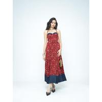 Robe longue décontractée pour femme, 100% Coton, ODM, color block naturel, respirante, écologique, jupe évasée, pour les vacances, haute qualité