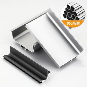 Herrajes ocultos sin tiradores para puertas de gabinetes de cocina de aluminio, ranuras en forma de U, gabinetes inferiores en forma de L, armarios y almacenamiento de zapatos - Product Image 4