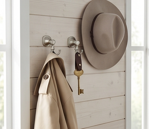 Finest Quality Classic Metal Double <b>Hook</b> Wall Mount Rust Resistant For Clothing Storage Stylish Home Decor - Product Image 3