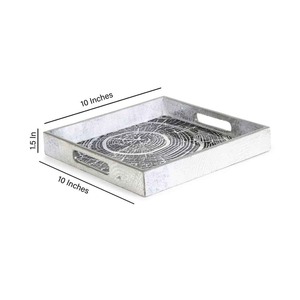Juego de bandejas de servir de madera modernas más vendidas, bandeja de MDF de tamaño personalizado, bandeja de comida decorativa con estampado de esmalte ecológico para cocina - Product Image 2
