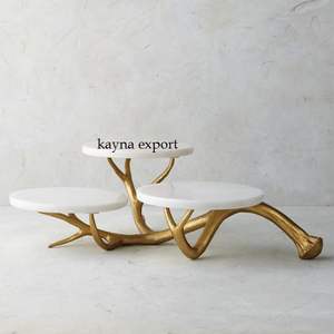 Plateau en métal en forme de cœur, éco-responsable, le plus vendu, design personnalisé couleur or, support à cupcakes pour mariage, support à gâteau en forme de cœur - Product Image 6