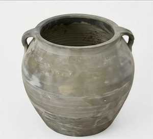 Vase de sol en terre cuite gris antique KAMAL ART CRAFT, double poignée, pot décoratif rustique avec trou de drainage pour la maison, le jardin, l'hôtel - Product Image 4