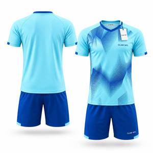 Men's Soccer Jersey Kit <b>Light</b> Blue Full Sleeve Moisture Wicking Polyester Crew <b>Neck</b> All Seasons Teenagers Regular Fit Custom - Product Image 6