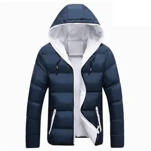 Hoodies Mùa Đông Dây Kéo Vịt Xuống Quần Áo Chất Lượng Cao Thoáng Khí Xuống Áo Khoác Ngoài Trời Windproof Dày Người Đàn Ông Của Áo Khoác