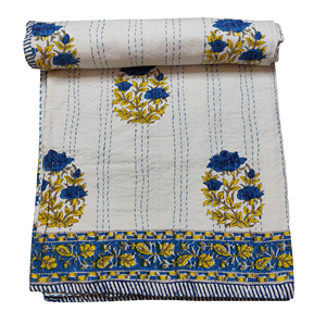 Juego de Edredón Silkgram Ecológico, Cosido a Mano, con Diseño Floral Clásico de Algodón, 300 Hilos, Personalizable, para Todas las Temporadas - Product Image 1