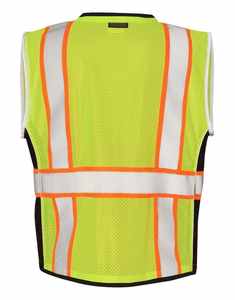 Chaleco de Seguridad de Malla con Siete Bolsillos Exteriores de Poliéster Sólido, un Bolsillo Exterior de PVC en el Pecho, Cierre de Cremallera - Product Image 6