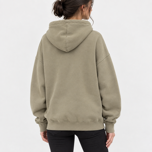 เสื้อฮู้ดโอเวอร์ไซส์ ผ้าฝ้ายทอ 100% มีซับใน ใส่ได้ทั้งชายและหญิง สไตล์ลำลอง มีกระเป๋าหน้า แห้งเร็ว ระบายอากาศดี เหมาะสำหรับฤดูหนาว ยามที่อากาศดี - Product Image 2