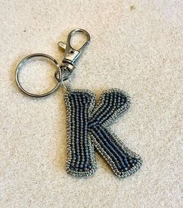 Artistic Hand Embroidered Beaded Keychain Unique Handmade <b>Bag</b> <b>Charm</b> Accessory - Product Image 5