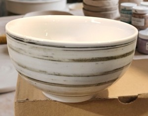Wholesale Korean <b>Cereal</b> Rice <b>Bowls</b> Ceramic Luxury Design Eco-Friendly 300mm Diameter Japanese Restaurant Hotel Floral Food Grade - Product Image 4