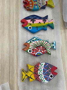 Decoraciones de Animales Marinos de Madera Tallada a Mano, Sostenibles, Miniaturas de Peces, Estrellas de Mar y Caballitos de Mar, Adornos Colgantes de Pared, Venta al Por Mayor - Product Image 5