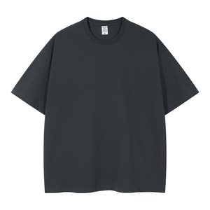 เสื้อยืดถักไหมพรมผู้ชายไซส์ใหญ่ ขายส่ง ผ้าฝ้ายพรีเมียม ทรงหลวม สตรีทแวร์ เป็นมิตรกับสิ่งแวดล้อม แห้งเร็ว รับทำโลโก้ตามสั่ง OEM ODM แบรนด์ส่วนตัว - Product Image 2
