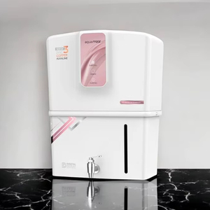 Purificador de agua Aqua Moor blanco y rosa, acrílico, con filtro de ósmosis inversa, cobre y zinc, pantalla digital, tanque de almacenamiento de 12 litros, tecnología alcalina de cobre y zinc. - Product Image 4