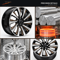Jantes forgées multi-rayons usinées argentées à concavité profonde 18-22 pouces 5x112 5x114.3 5x120 en alliage 6061-T6 pour BMW Audi Mercedes-Benz