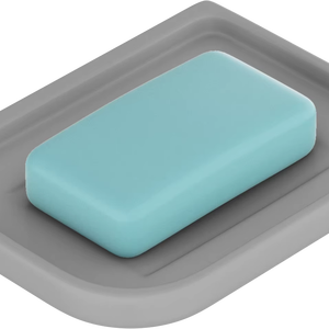 Support mural à deux niveaux pour savon, grand format carré, avec coupelle en verre dépoli – Accessoire de salle de bain haut de gamme pour usage résidentiel et commercial - Product Image 1