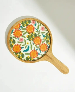 Tabla de Madera Multiusos para Cortar Pizza, Plato Redondo Rústico para Servir Pan, Aperitivos, Queso, Artículo para Cocina y Restaurante - Product Image 2