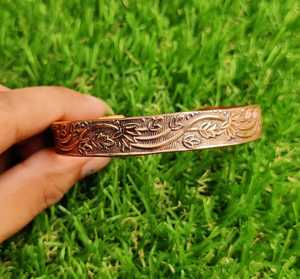 Copper Bangle for Men and Women Stylish Handmade <b>Bracelet</b> for Daily Wear <b>Healing</b> Wellness Crafts>Metal Crafts - Product Image 1