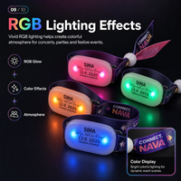 Bracelet LED multicolore en silicone réutilisable pour événements d'entreprise, célébrations et fêtes, vente en gros Longstargift