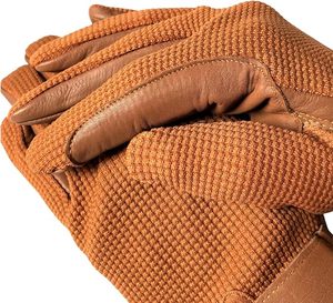 Guantes de Cuero Completos para Montar a Caballo, Unisex, Antideslizantes, con Cierre de Gancho y Bucle, Color Marrón - Product Image 3