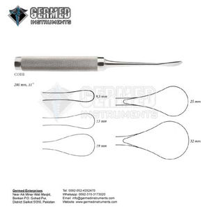 Fabricante, Proveedor, Mayorista: Raspador de Periósteo Cobb de 25 cm / Elevador de Periósteo Cobb con Elevador Cobb Redondo - Product Image 2