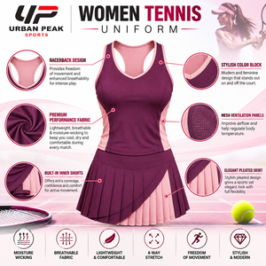 Contemporary <b>Women</b> Tennis Uniform With Lightweight Stretch Fabric Coordinated <b>Skort</b> And Comfortable Fit For Active Matches - Product Image 6