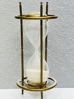 Reloj de Arena de Aluminio con Acabado Antiguo de Latón de 11.5'' con Diseño 3D de Ángel Animal |   Pie Decorativo Vintage para Mesa de Graduación