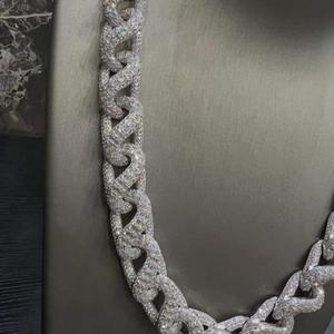 Collier tennis élégant en argent sterling 925 avec moissanite, coupe brillante VVS, aspect diamant, chaîne de luxe, cadeau de bijoux - Product Image 1