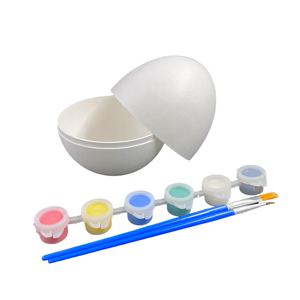 Huevo de Pascua Biodegradable de alta calidad para niños, conjunto de contenedores de Arte de papel festivo DIY, color blanco - Product Image 2