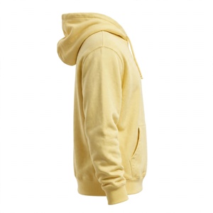 เสื้อฮู้ดดี้สีเหลือง Amkoor ผ้าฟลีซสำหรับผู้ชาย ทรงปกติ สวมใส่สบาย มีกระเป๋าหน้า โลโก้สีพื้น ผ้าฝ้าย 100% เป็นมิตรกับสิ่งแวดล้อม เหมาะสำหรับใส่ในฤดูหนาว - Product Image 4