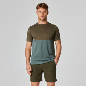 Camiseta Deportiva de Manga Corta para Hombre, Cuello Redondo, Color Sólido, Secado Rápido, Tejido de Poliéster, Corte Regular, Ropa Deportiva - Product Image 2