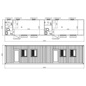 Casa Contenedor de 40 pies, 2 Dormitorios, 2 Baños, Casa Prefabricada Pequeña, Vivienda Portátil - Product Image 2